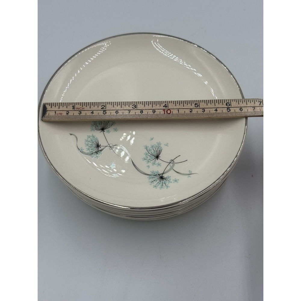 Taylor Smith & Taylor Blue Lace Dandelion Plate 6" Vintage